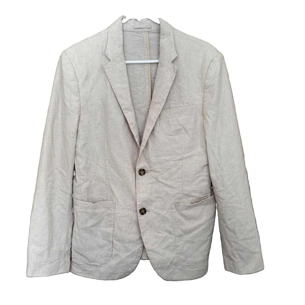 Old Navy Linen Blend Blazer Mens Sz S Sport Jacket Light Academia Preppy Coastal